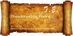 Theodorovits Endre névjegykártya